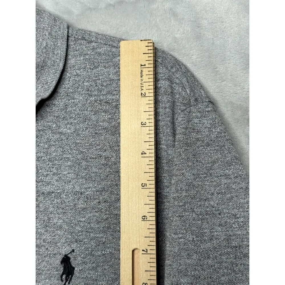 Polo Ralph Lauren Polo Shirt Men XL Gray Heather Classic Fit Pique Cotton Preppy